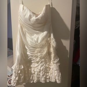 Strapless white dress